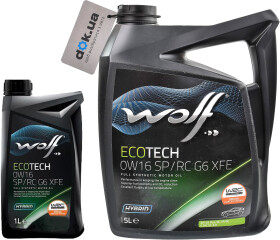 Моторное масло Wolf Ecotech SP/RC G6 XFE 0W-16 синтетическое