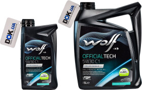 Моторное масло Wolf Officialtech C1 5W-30 синтетическое