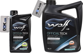 Моторное масло Wolf Officialtech MS-FE 5W-20 синтетическое