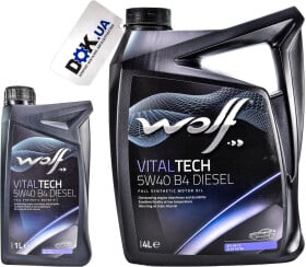 Моторное масло Wolf Vitaltech B4 Diesel 5W-40 синтетическое
