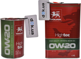 Моторное масло Wolver HighTec 0W-20 синтетическое