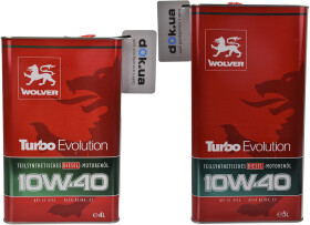 Моторное масло Wolver Turbo Evolution 10W-40 полусинтетическое