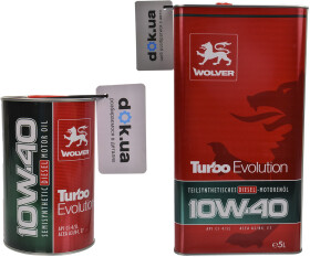 Моторна олива Wolver Turbo Evolution 10W-40 напівсинтетична