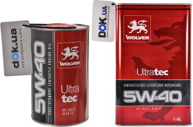 Моторное масло Wolver UltraTec 5W-40 синтетическое