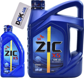 Моторное масло ZIC X5 LPG 10W-40 полусинтетическое
