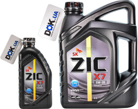 Моторное масло ZIC X7 LPG 5W-30 синтетическое