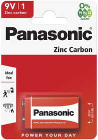 Батарейка Panasonic Zinc Carbon 6F22RZ/1BP PP3 (Krona) 9 V 1 шт