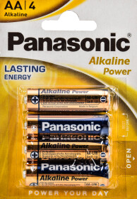 Батарейка Panasonic Alkaline Power LR6APB/4BP AA (пальчиковая) 1,5 V 4 шт