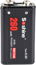 Аккумуляторная батарейка Soshine 11-1077 260 mAh 1 шт