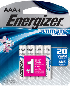 Батарейка Energizer Ultimate Lithium 257-1009_4 AAA (мизинчиковая) 1,5 V 4 шт