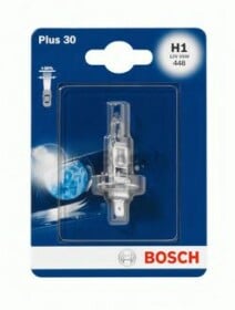 Автолампа Bosch Plus 30 H1 P14,5s 55 W прозрачная 1987301003