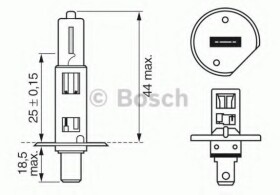 Автолампа Bosch Plus 30 H1 P14,5s 55 W 1987302012