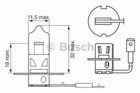 Автолампа Bosch Longlife Daytime H3 PK22s 55 W 1987302038