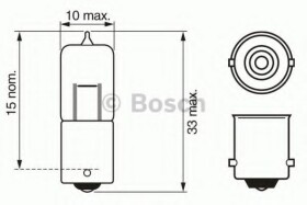 Автолампа Bosch Pure Light H10 BA9s 10 W 1987302233