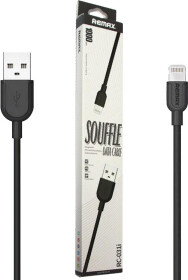 Кабель Remax Souffle RC-031IBLACK USB - Apple Lightning 1 м