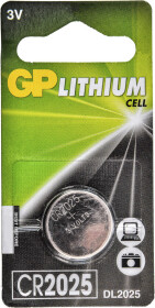 Батарейка GP Lithium Cell CR2025GP CR2025 3 V 1 шт
