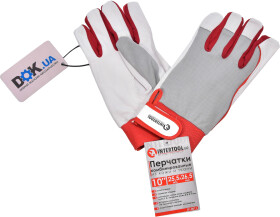 Перчатки рабочие Intertool кожаные с коттоновым покрытием серые