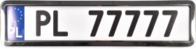 Рамка номерного знака Elegant EL100599 колір сріблястий неіржавіюча сталь