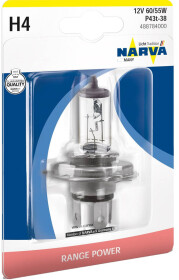 Автолампа Narva H4 P43t-38 55 W 60 W прозора 488784000