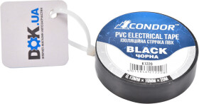 Изолента Condor k1220 черная ПВХ 19 мм x 20 м