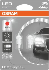 Автолампа Osram LEDriving Standard W5W W2,1x9,5d 0,5 W белая 2880R-02B