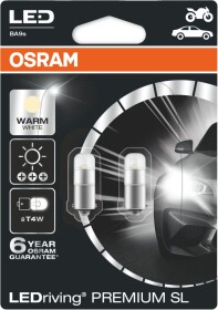 Автолампа Osram LEDriving Premium T4W BA9s 0,8 W 3850WW-02B