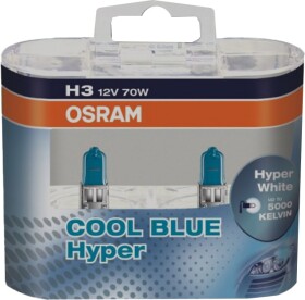 Автолампа Osram Cool Blue Hyper H3 PK22s 55 W синяя 62151CBHDUOBOX