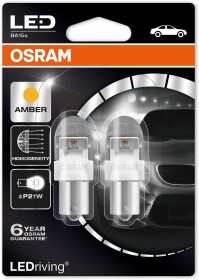 Автолампа Osram LEDriving Premium P21W BA15s 2 W 7556YE-02B