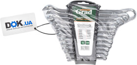 Набір ключів ріжково-накидних Grad 6010945 6-22 мм 12 шт