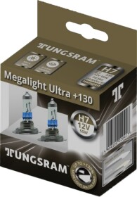 Автолампа Tungsram Megalight Ultra +130 H7 PX26d 55 W прозрачно-голубая 58520xnu