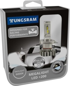 Автолампа Tungsram Megalight LED +200 H4 P43t 24 W 604302K