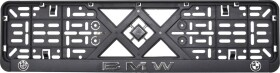 Рамка номерного знака Vitol 50253 колір чорний на BMW пластик