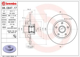 Тормозной диск Brembo 08c64717