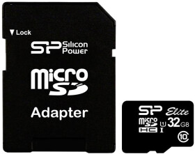 Карта памяти Silicon Power Elite microSDHC 32 ГБ с SD-адаптером