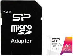 Карта памяти Silicon Power Elite Pink microSDXC 64 ГБ с SD-адаптером