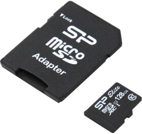 Карта памяти Silicon Power Elite microSDXC 128 ГБ с SD-адаптером