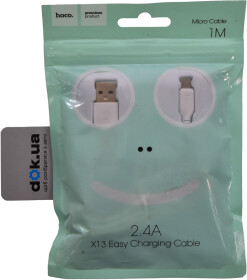 Кабель Hoco X13 X13MICRO1MWHITE USB - Micro USB 1 м