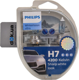 Автолампа Philips WhiteVision Ultra H7 PX26d 55 W 12972WVUSM