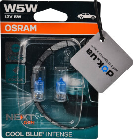 Автолампа Osram Cool Blue Intense (Next Gen) W5W W2,1x9,5d 5 W светло-голубая 2825CBN-02B