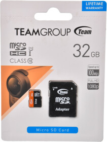 Карта памяти Team Group microSDHC 32 ГБ с SD-адаптером
