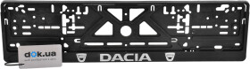 Рамка номерного знака Carlife nh71 колір чорний на Dacia пластик