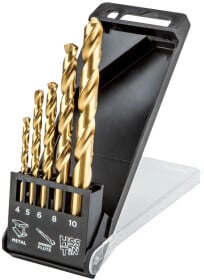 Набір свердл Graphite спіральних по металу 57H196 4-10 мм 5 шт.