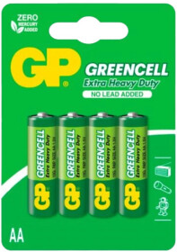 Батарейка GP Greencell Extra Heavy Duty 15GU4 AA (пальчикова) 1,5 V 4 шт