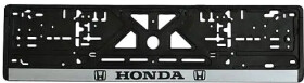 Рамка номерного знака Штурмовик 18423 чёрный с серебристым Honda