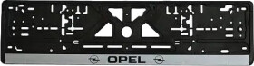 Рамка номерного знака Штурмовик 18406 чёрный с серебристым Opel