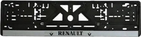 Рамка номерного знака Штурмовик 18425 чёрный с серебристым Renault