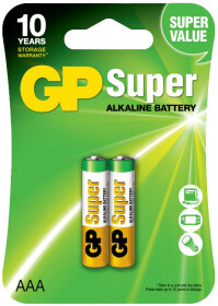 Батарейка GP Super Alkaline 24A-U2 AAA (мізинчикова) 1,5 V 2 шт
