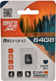 Карта памяти Mibrand microSDXC 64 ГБ