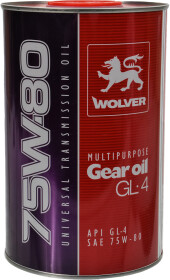 Трансмиссионное масло Wolver Multipurpose Gear Oil GL-4 75W-80 синтетическое
