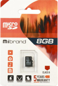 Карта пам’яті Mibrand Class 6 MicroSD 8 ГБ